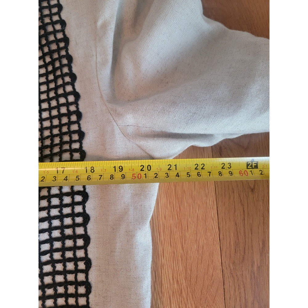 White on White Original Vintage Blazer Rayon Linen Colorblock Embroidered USA - Picture 7 of 8